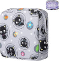 Period Bag Pouch, Canvas Sanitary Napkin Storage Bag for Girls Womens, Portable Sanitary Napkin Period Pad Pouch for Purse, Small Make Up Bags(Gray Cat)