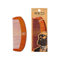 RED by Kiss Premium Wood Men Long Beard Comb, Easy Detangling and Styling, Durable Design for Gentle Beard Hair & Mustache Grooming Essential, No Snagging & Pulling, Maximize Conditioning