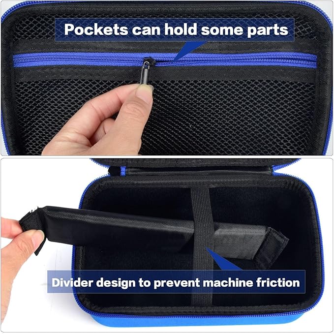 Case Compatible with Novah for Ufree for KIKIDO for GLAKER for FADEKING for GSKY for Romanda Professional Hair Clippers, Beard Trimmer Grooming Storage Holder for Hair Trimmers Set (Box Only)-Blue