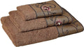 Zahari Home Larrisa Floral Bathroom Towel Set - 3 Piece Bath, Hand, and Wash Towels - Modern Classic Contemporary Decor With Beautiful Unique Design - Stylish Flower Set
