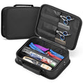 Segbeauty Barber Tool Bag, PU Leather Travel Makeup Toiletry Carrying Case, Hair Styling Cutting Grooming Kit Storage Organizer for Clippers Shears Combs Cosmetics Salon Beauty Supplies