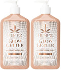 Hempz Glow Getter Body Lotion,Hydrating Moisturizer with Shimmer,17 oz.,(Pack of 2)