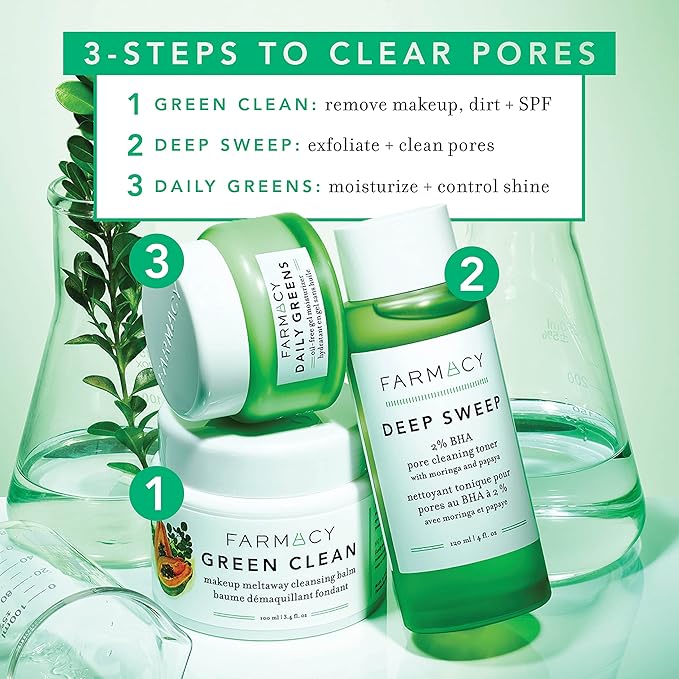 Farmacy 2% Salicylic Acid Toner for Face - Deep Sweep BHA Liquid Exfoliant + Pore Cleaner - Controls Oil, Gently Exfoliates + Refines Pores - Skin Care for Combo, Oily + Blemish-Prone Skin - (120ml)