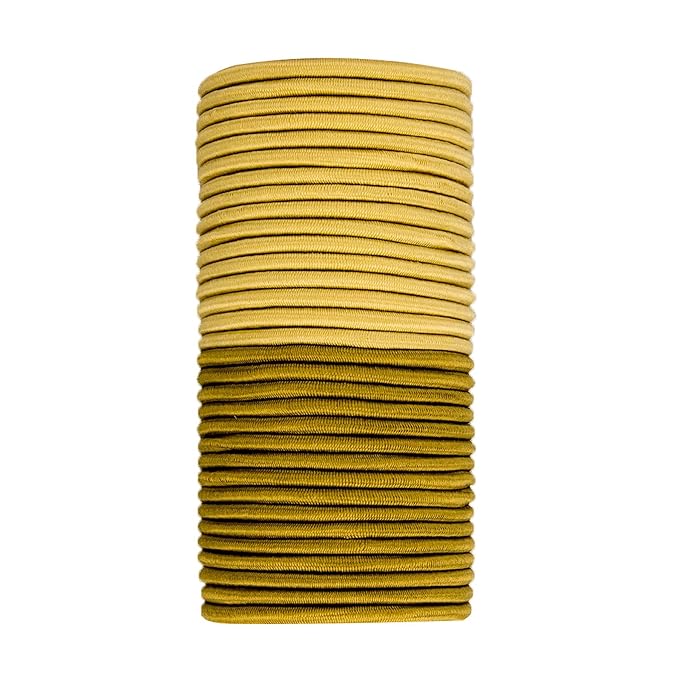 Goody Ouchless Elastic Hair Tie - 32 Count, Blonde - 4MM for Medium Hair - Slideproof Pain-Free Hair Accessories for Men, Women, Boys, and Girls - Perfect for Long Lasting Braids, Ponytails, and More