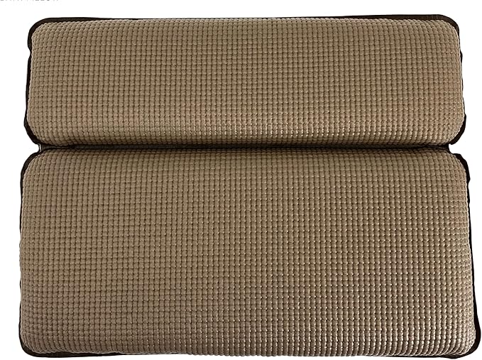 Splash Home Sooth Double Chamber Vinyl Spa Pillow, Machine Washable, 14.6" x 11.8", Taupe