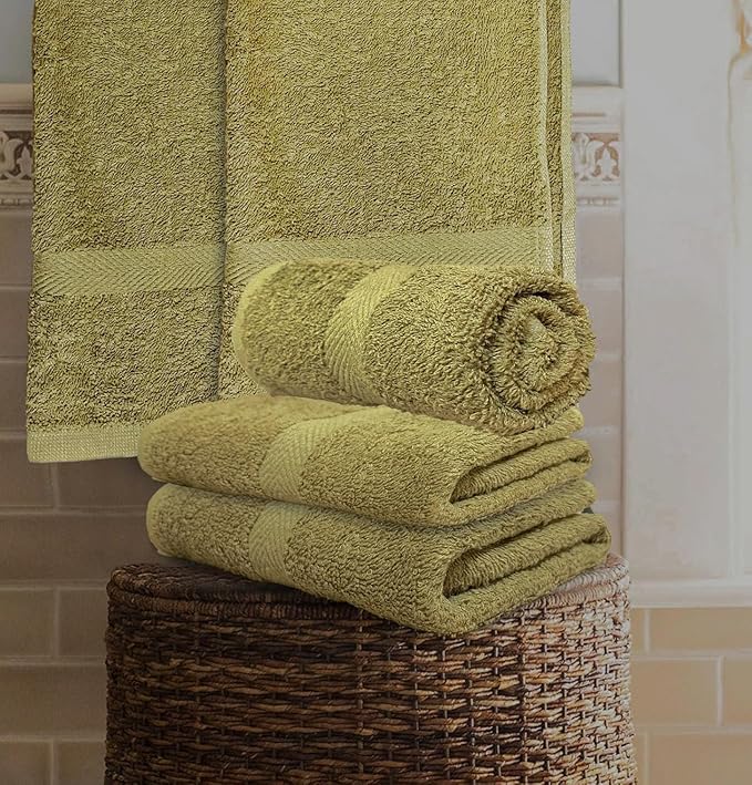 Beige Salon Towels - 16 x 27 Inch Soft Cotton Hand Towels for Hair Stylists, Barbers & Spas - Quick Dry, Durable Towel for Facial, Pedicure, Manicure & Massage Use - Pack of 12