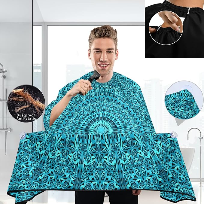 visesunny Professional Barber Cape Polyester Hair Cutting Salon Cape Apron Anti-Static Beard Bib Grooming Apron