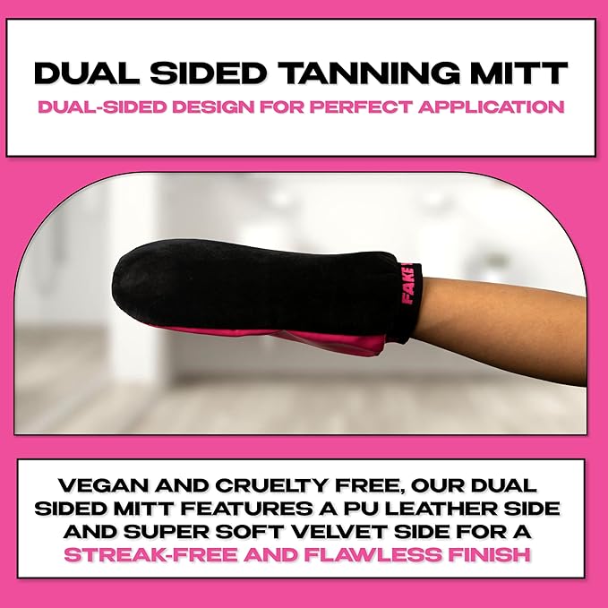 Fake You! Tanning Mitt - Dual-Sided Fake Tan Mitt for Flawless Application - Self Tan Mitt 100% Waterproof, Vegan & Cruelty-Free, No Stained Hands, Professional Finish