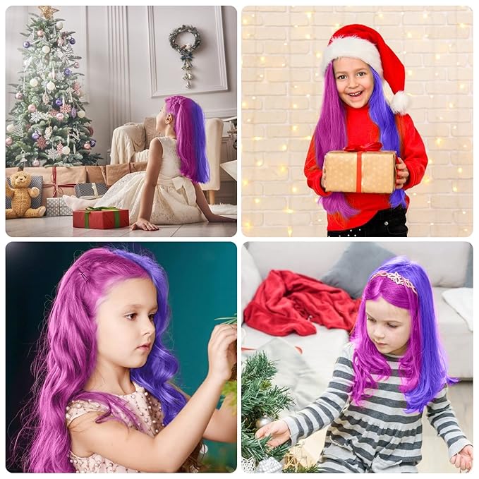 MSDADA Hair Chalk for Girls Kids-New Hair Chalk Comb Temporary Bright Washable Hair Color Dye-4 5 6 7 8 9 10 Year Old Girl Gifts Toys for Christmas,Halloween Cosplay Birthday-5 Pcs Pink+5 Pcs Purple