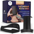 Self Haircut Kit for Men | 2Pcs SelfCut Guide for Men: Neckline Shaving Template & Fade Guide | Adjustable Size Hair Fade Tool & Stable Neck Line Up Tool | Hair Cut for Kids & Seniors
