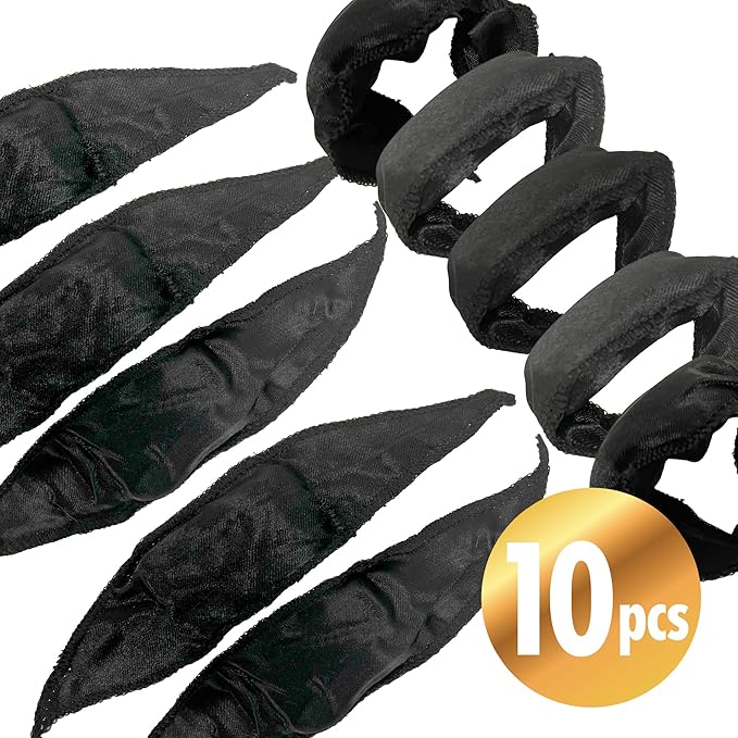 Donna Collection Pillow Satin Rollers, Black
