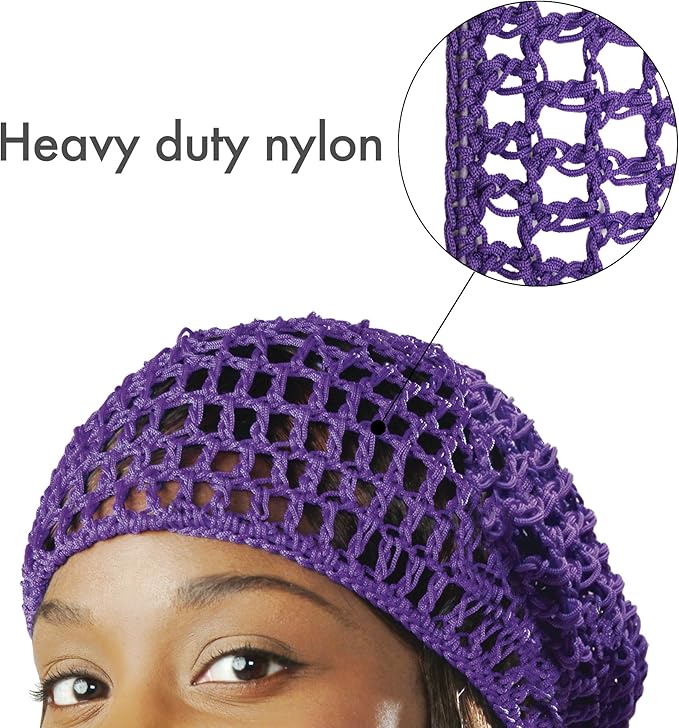 DONNA HAIR CAP AND BONNET Wig Caps for Women Hair Net Real Thick Hair Net Black