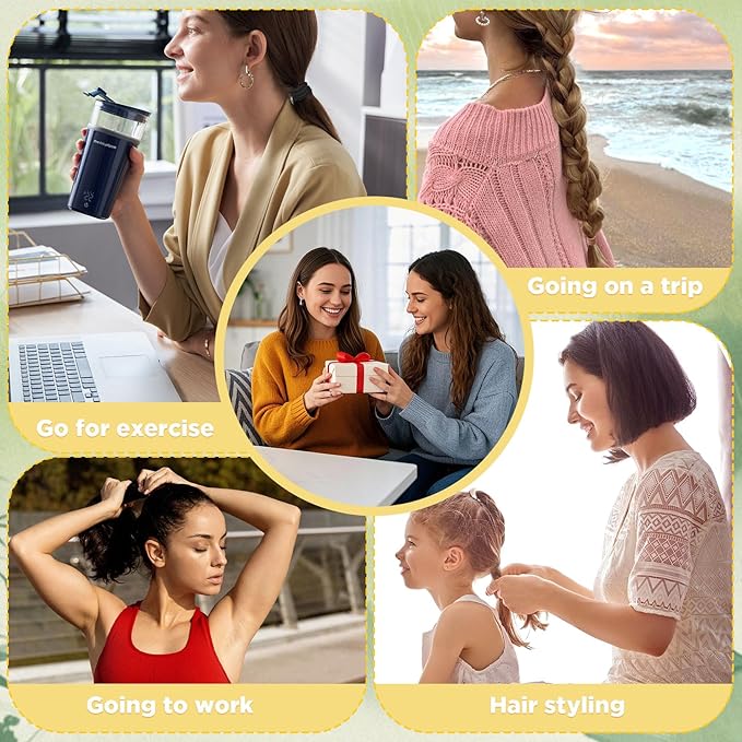 No Damage Hair Ties, 120 PCS Soft Seamless Cotton & Nylon Elastic Ponytail Holders, Hair Bands for Thick Hair, Hair Accessories for Girls & Women (Multicolor)