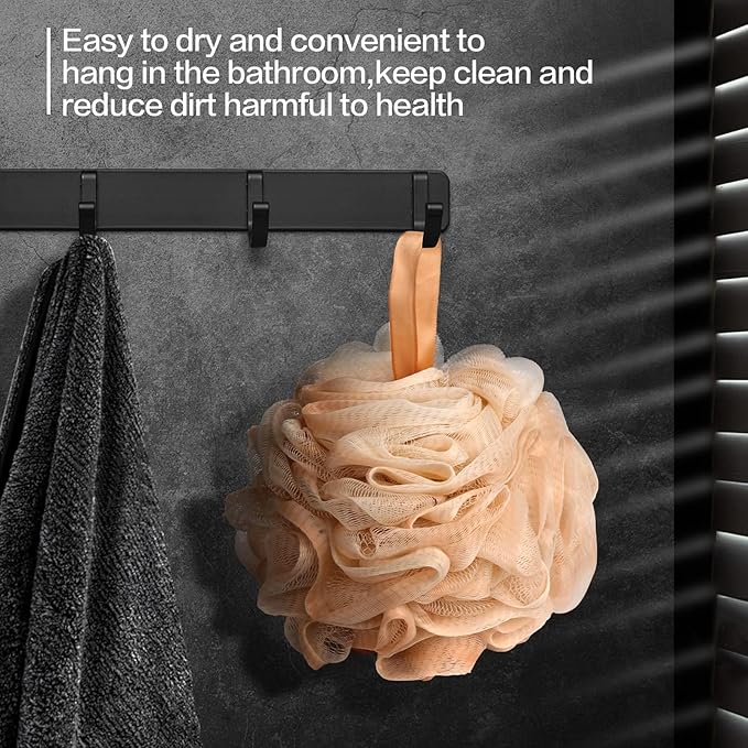 Fishent Loofahs Bath Sponge, 4 Pack 70g Soft Mesh Pouf Shower Puffs Loofa Exfoliating Body Scrubber Ball for Men and Women