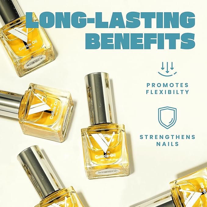 V Beauty Pure Cuticle Oil for Nails - Natural Nail and Cuticle Oil, Softens, Moisturizer, and Conditions, Products for Manicure and Pedicure, Non-Greasy, Promotes Flexibility, Tangerine - 15ml