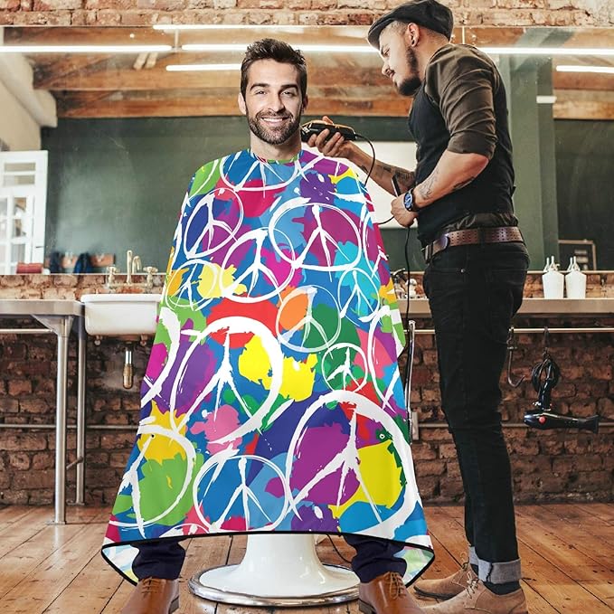 visesunny Professional Barber Cape Polyester Hair Cutting Salon Cape Apron Anti-Static Beard Bib Grooming Apron