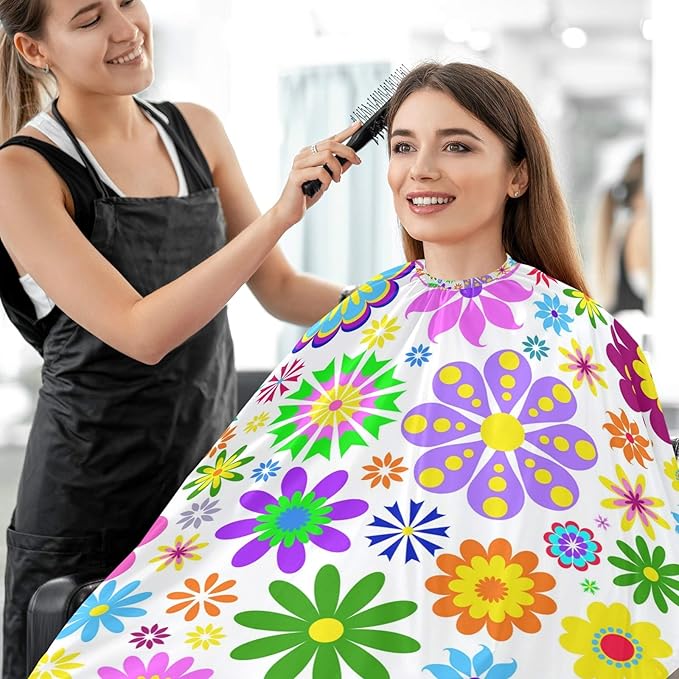 visesunny Professional Barber Cape Polyester Hair Cutting Salon Cape Apron Anti-Static Beard Bib Grooming Apron