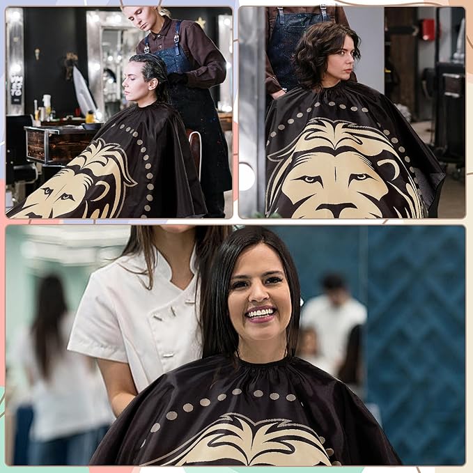 Professional Hair Cutting Cape(2 Pack), Salon Barber Cape with Adjustable Snap Closure