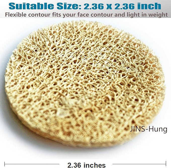 54 Pack Natural Loofah Sponge Exfoliating Face Pads - Facial Body Scrubbers Pad - When Bath Shower and Spa - Loofa Sponges Brush Scrub - Bulk Loofahs Scrubber - Cleansing Skin for Women and Men