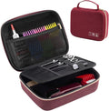 ProCase Hard Travel Case for Hair Clippers, Hair Cutting Barber Supplies Holder, Trimmer Organizer Storage Bag for Hatteker/Oneisal/Wahl 6Star/Andis Men Razor Guard Grooming Kits -Wine
