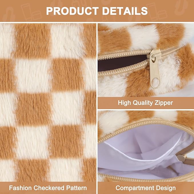Sanitary Napkin Storage Bag, Period Bag for Teen Girls, Checkered Portable Menstrual Pad Pouch for Panty Liners, Tampon Storage Pouch for Women Ladies Daily Use Storage Purse Travel