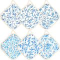 6 Pack Pot Holders 100% Cotton Heat Resistant Potholder, Machine Washable Pot Holder, Hot Pads, Table Pads for Cooking Baking (U)