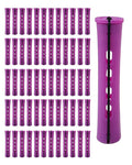 60pcs Perm Rods for Women's Natural Hair, Purple, 0.75inch - Hair Roller Curler Perm Rods for Long Medium Small Hair - Plastic Cold Rods, Hairdressing Styling Tool