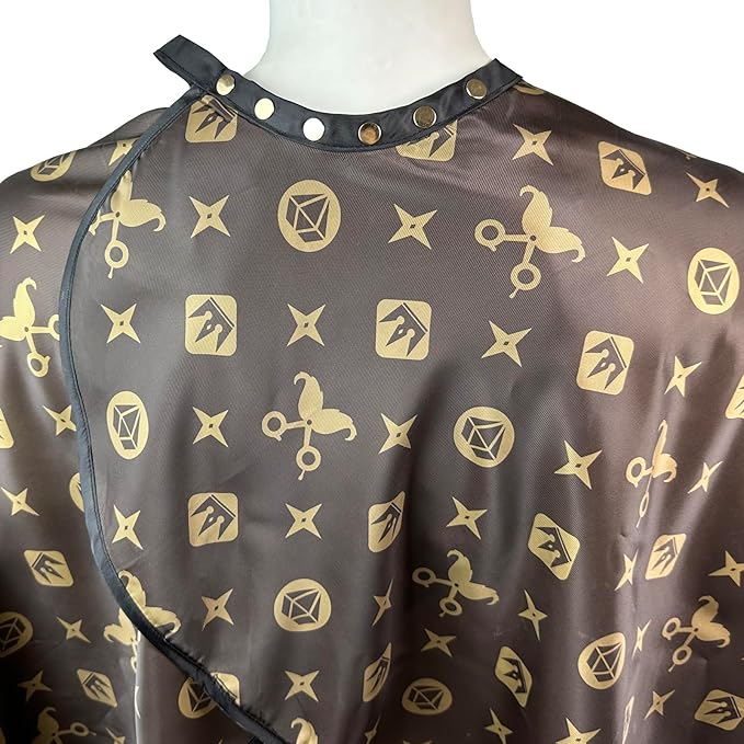 Barber Capes for Men Professional Haircut Capes with Snaps Salon Capes for Stylist -63"*56"(Brown)