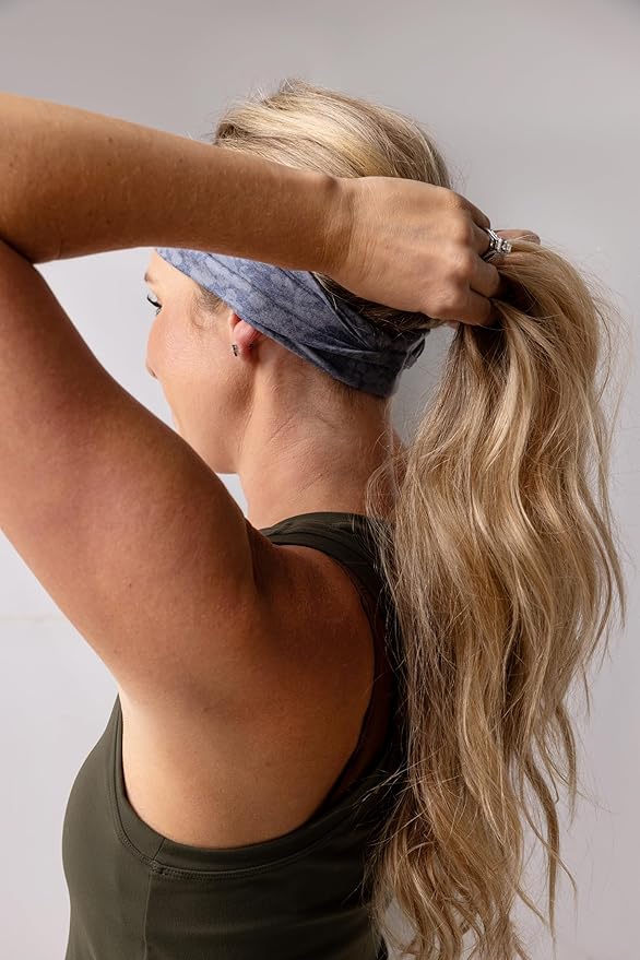 Maven Thread 4" Wide Workout Headbands for Women (2 Pack) – Non-Slip Sweatbands for Gym, Running & Yoga