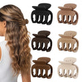 6 Pcs Hair Clips Small Claw Clips for Thin Hair Medium Matte Non-slip Hair Accessories for Women and Girls (Coffee Brown)