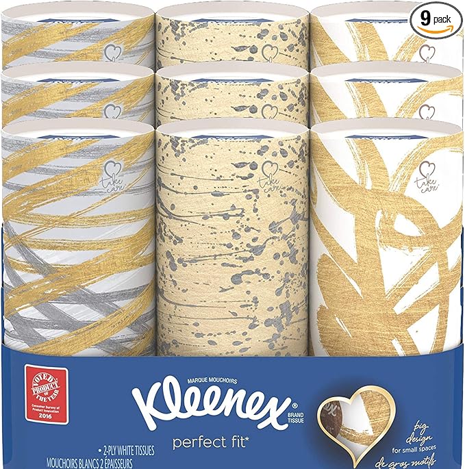Kleenex Perfect Fit Facial Tissue, 50 Count (Pack of 9)