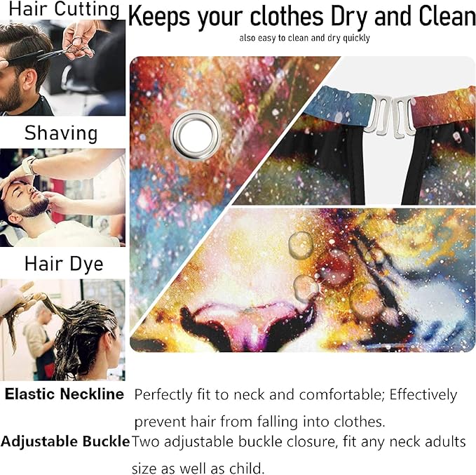 visesunny Professional Barber Cape Polyester Hair Cutting Salon Cape Apron Anti-Static Beard Bib Grooming Apron