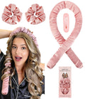 Jumbo Heatless Curls Overnight Hair Curlers to Sleep In Large Hair Rollers for Long Hair Blowout Look No Heat Overnight Curls, Soft Satin Flexi Rods Heatless Curling Rod Set Styling Tools for Women