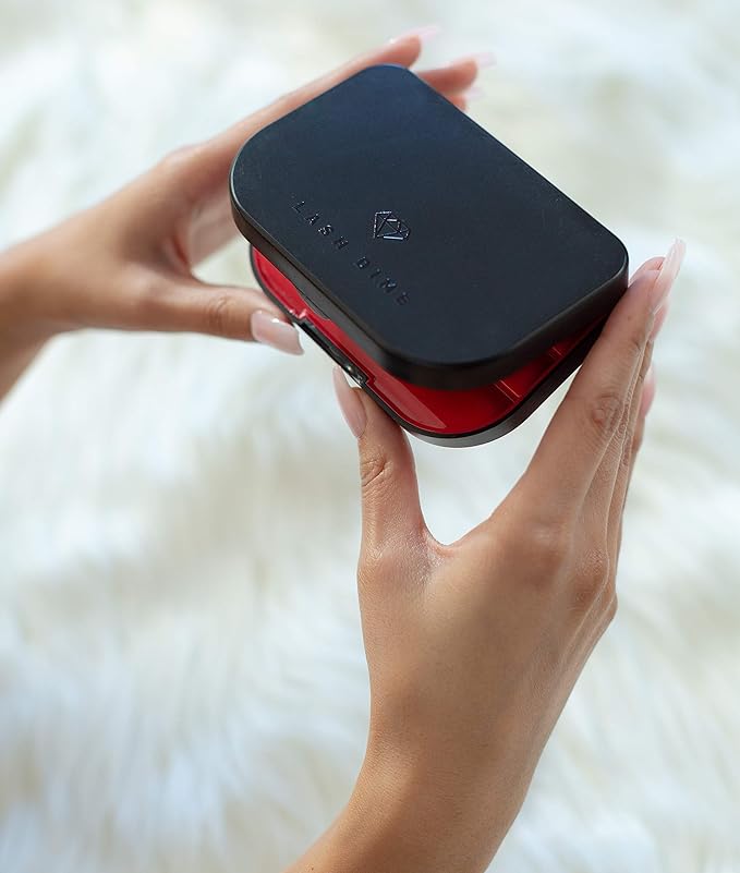 3 Tier Eyelash Case - Holder, Easy to Open Lash Storage Case, Lash Case Perfect for Travel, Eyelash Holder Organizer, False Eyelash Case, Mirror Included