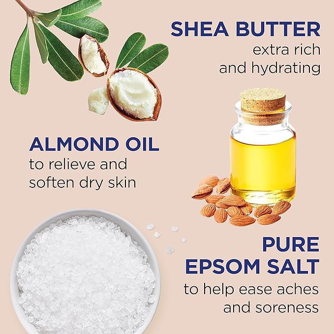 Dr Teal's Epsom Salt Magnesium Soak, Soften & Moisturize with Shea Butter & Almond Oil, 3 lbs