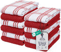 DAN RIVER Premium Kitchen Towels - [Pack of 12] 100% Cotton (16x 26 Inches) -Super Soft,Highly Absorbent, Quick Dry, Dish Towels for Kitchen Towels -Red