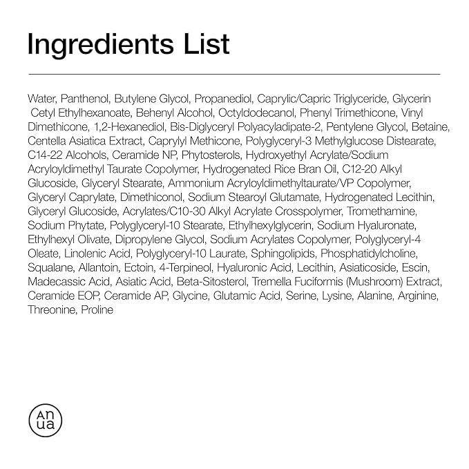 ANUA 3 Ceramide Panthenol Moisture Barrier Cream, Hydrating Daily Face Moisturizer for All Skin Types, Soothing, Non Comedogenic, with Centella for Skin Barrier, Korean Skincare, 3.38 fl oz.