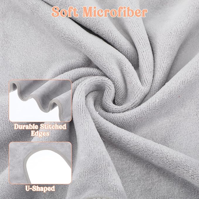 6 Pack Facial Towels for Estheticians, U-Shaped Spa Towels for Facial, Soft Microfiber Massage Face for Skincare, Massage & Professional Use