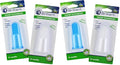 Brilliant Baby Finger Toothbrush - Silicone Gum Massager and Teether Brush for Infant and Toddler, 3 Months Old and Up, Gum and Tooth Cleaner, for Teething Relief- Oral Care, Blue/Clear, 2 (Pack of 2)