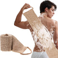 Extra Rough Exfoliating Back Scrubber, Large Natural Exfoliation Washcloth, Long Durable Body Scrubber for Men Women Workers Athletes Daily Deep Cleansing Shower Bath Wash