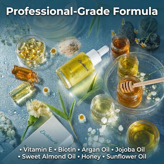 Dashboard Beauty Cuticle Nail Oil - Advanced Nail Moisturizer & Premium Nail Strengthener with Jojoba, Vitamin E - Repairs Damaged Nails, Nourishes, Enhances Growth - Salon-Grade, Deep Hydration, 1 oz