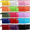 Reginary 60 Pcs Multicolor 60 Pieces Canvas Makeup Bags Bulk Portable Travel Cosmetic Pouch Multipurpose Blank Toiletry Bag with Zipper for Women DIY Craft (8.6 x 5 x 2 Inch)