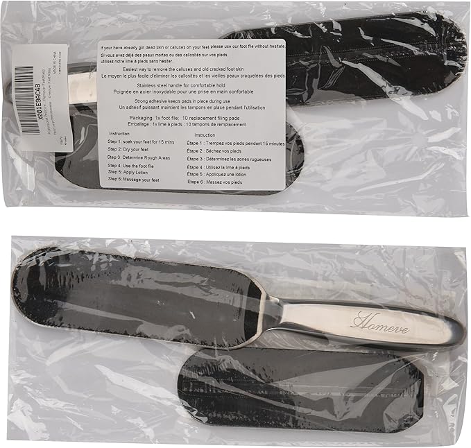Professional Pedicure Foot File - Reusable Stainless Steel Cracked Skin Corns Callus Remover Feet Rasp
