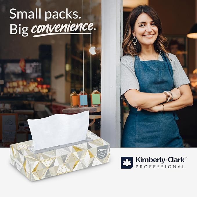 Kleenex® Professional Facial Tissue, Bulk (03076), 2-Ply, White, Flat Facial Tissue Boxes for Business, Convenience Case (125 Tissues/Box, 12 Boxes/Case, 1,500 Tissues/Case)