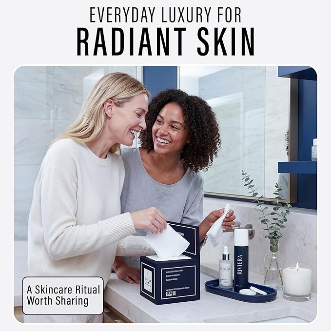 Clean & Clear Face Towels, Disposable Luxury Facial Towels, 100% Viscose Lint-Free Ultra Soft Dry Wipes for All Skin Types, Facial Drying & Gentle Makeup Removal, XL 10×12 Size, 50 Count