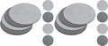 SHACOS 8 Inches Trivets for Hot Dishes, 4 Pieces Heat-Resistant Trivets Mats for Kitchen, Cotton Pot Holders for Hot Pots and Pans, Hot Pads for Countertops and Table, Gray and Light Gray (Pack of 2)