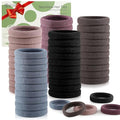 Bessrung 100 Pcs Thick Seamless Hair Ties, Ponytail Holders Hair Accessories for Women Girls No Damage for Thick Hair (Natural Colors)