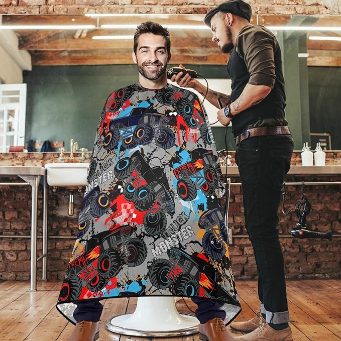 visesunny Professional Barber Cape Polyester Hair Cutting Salon Cape Apron Anti-Static Beard Bib Grooming Apron