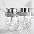 Glass Soap Dispenser Set - 2 Pack Bathroom Hand Liquid Soap Dispensers,Refillable Dish Soap Dispenser,Modern Home Soap Dispenser for Bathroom,Kitchen(Clear/Silver Liquid Pump/2Pack)