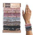 25 PCS Boho Hair Ties, Bracelets Hair Ties for Thick or Thin Hair, 5 Styles Boho Ties for Ponytail Holders, 2.36’’ Hair Ties No-Damage, Multicolor